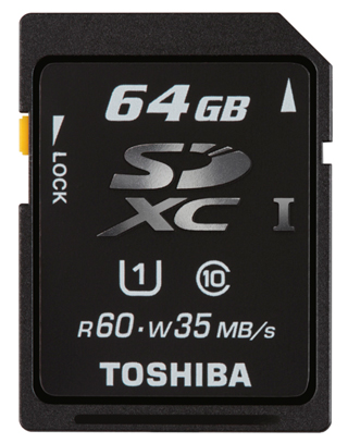 東芝、64GBのSDXCメモリカードの発売開始日を決定