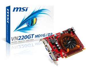 MSI、GeForce GT 220搭載で1スロット仕様3系統出力の「VN220GT-MD1G/D3」