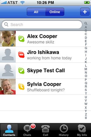 Skype、3G回線通話対応のiPad/iPhone/iPod touch用「Skype 2.0.0」