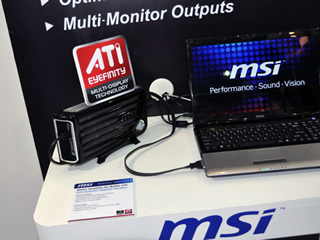 COMPUTEX TAIPEI 2010 - MSIブース、AM3対応Fuzionマザーやウェブカメラ付きお掃除ロボットなど