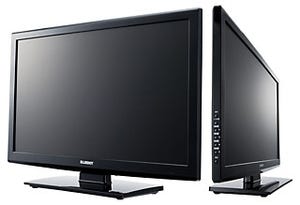 ブルードット、LEDバックライトを採用した「軽テレビ」の24V型モデルを発表