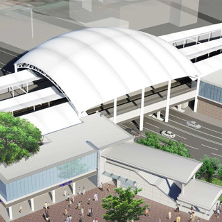 甲子園駅リニューアル決定、白球イメージした大屋根がホームに - 阪神電鉄