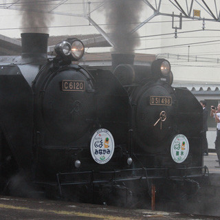 高崎駅にC61・C57・D51のSL3両集結 - 群馬デスティネーションキャンペーン