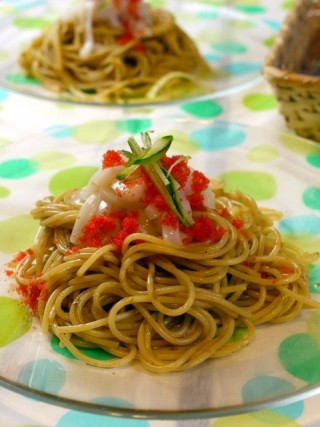 2人分200円! 海苔の佃煮を使った簡単冷製パスタ