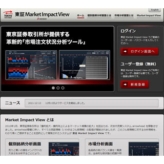 株の市場注文状況をリアルタイムで配信、『東証 Market Impact View(β版)』