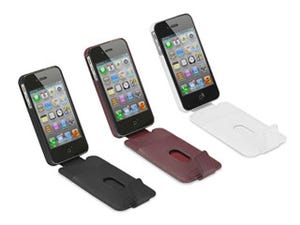 フォーカル、PUレザーを使用したフリップタイプのiPhone 4S/4用ケース