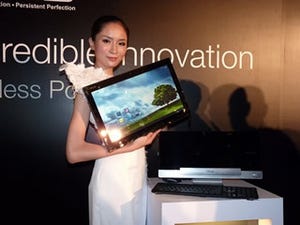 COMPUTEX TAIPEI 2012 - ASUSが「変形PC」を多数発表、オールインワンPCまでもが巨大タブレットに!