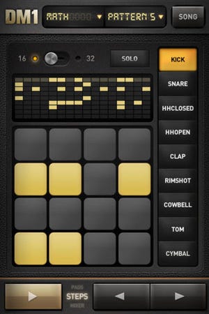 iPhoneに対応した簡単ドラムマシンアプリ「DM1 for iPhone」発売