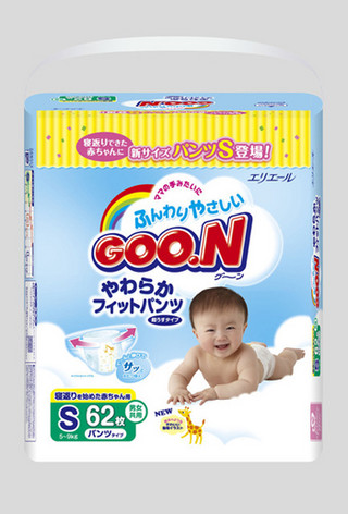 待望のSサイズのパンツ型おむつ「GOO.Nやわらかフィットパンツ」が登場!