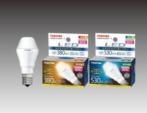 東芝、根元部分の絞り込みで器具に取り付けやすくなったE17口金のLED電球