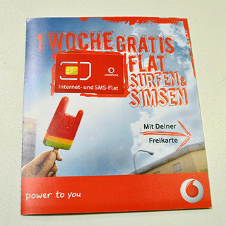 IFA2012のVodafoneブースで貰った無料SIMを使ってみた