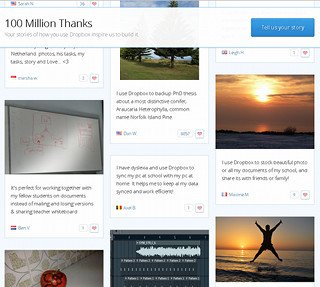 100 Million Thanks、Dropboxが1億ユーザーを達成
