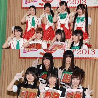 ご当地アイドル･とちおとめ25&LinQ、東西コラボで主産9県のいちごをPR!