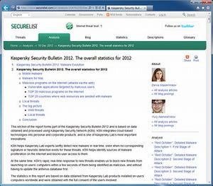 カスペルスキー、2012年のサイバー脅威を総括 － MacやAndroidを狙った攻撃が急増