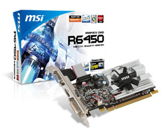 MSI、ロープロ対応で省スペースPCにも適したRadeon HD 6450搭載カード