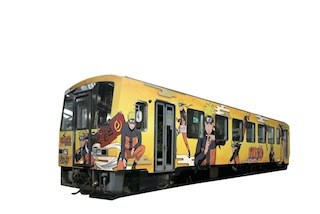 岡山県・"美作国"に「NARUTO-ナルト-列車」運行! -建国1300年記念イベント