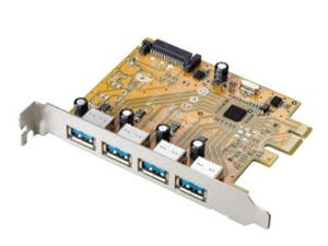 アイ・オー・データ、USB 3.0ポート×4基を増設するPCI Express x1カード