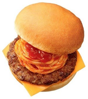 ロッテリア、ナポリタンをはさんだ「ナポリぱんだバーガー」を全国発売