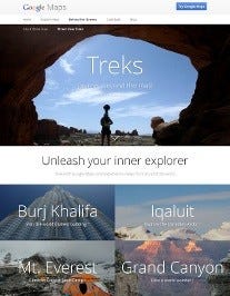 Googleストリートビュー特設サイト「Treks」がオープン