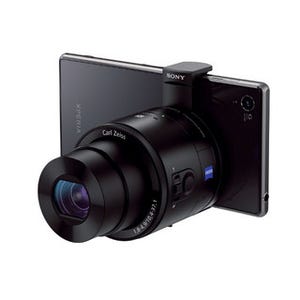 アタッチメントでスマホと接続! ソニーの円筒型カメラ「DSC-QX100」「QX10」