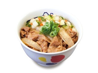 松屋、野菜たっぷりの「生姜だし牛めし」発売