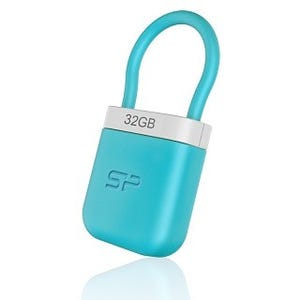 シリコンパワー、錠前デザインのUSB 2.0/USB 3.0メモリ