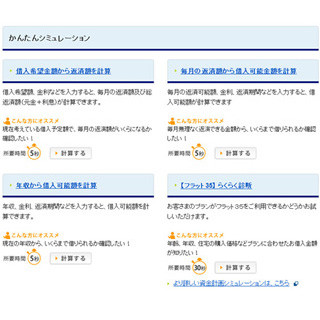 住宅金融支援機構、住宅ローン「かんたんシミュレーション」がスマホに対応