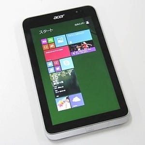 ひとまず写真で見る日本エイサー「Iconia W4-820」 - 4万円台でOfficeが付属するBay Trail搭載の8型Windows 8.1タブレット