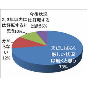 就労環境、73%の人が「厳しい状況がまだ続く」--給料が増えた人はわずか12%