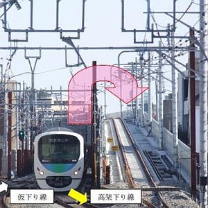 西武鉄道、池袋線石神井公園～大泉学園駅付近の下り線を11/24に高架切替え