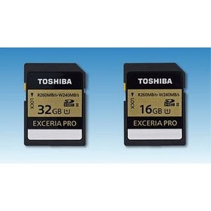 東芝、リード260MB/秒・ライト240MB/秒の世界最速SDカード発売