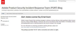 米Adobe、自社製品のライセンス提供をうたうフィッシングに注意喚起