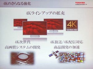 CES 2014 - 58型以上のテレビは全て4K化 - さらなる4K化と"使える"スマート機能で攻める東芝