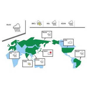 12月の"世界景気インデックス"、8カ月連続「雨」--BRICsは4年2カ月ぶり「嵐」