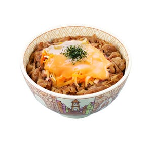 すき家、とろとろチーズが甘辛牛肉に絡む「とろ～3種のチーズ牛丼」発売