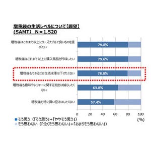 増税後の生活、8割が「現在の生活レベル下げたくない」との"願望"--だが…