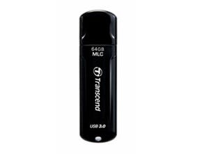 トランセンド、艶のあるブラック筐体のUSB 3.0メモリ