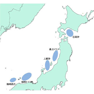 「表層型メタンハイドレート」、日本海を中心とした5海域で調査開始--エネ庁