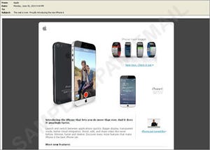 iPhone 6に便乗したスパムメール出回る - トレンドマイクロが注意呼びかけ