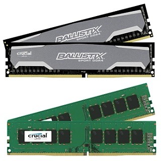 マイクロン、CrucialブランドのDDR4メモリ - 2400MT/s版と2133MT/s版