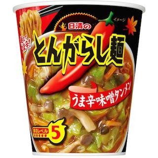 「日清のとんがらし麺」より、激辛味噌スープの"うま辛味噌タンメン"登場