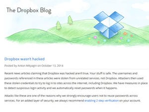 米Dropbox、ユーザーIDとパスワードの流出に公式見解