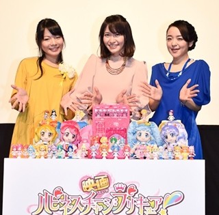 映画『プリキュア』中島愛ら3人が歴代プリキュアの想いを継ぎ決意を新たに