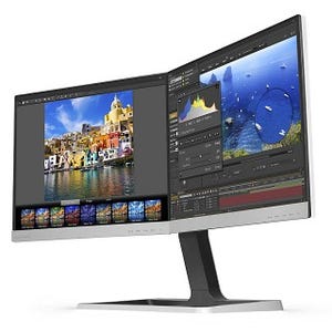 フィリップス、19型SXGAスクエア液晶を2画面つなげた2-in-1ディスプレイ