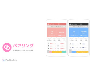 カップルや夫婦間で"生理リズム"を共有できるアプリ「ペアリズム」が登場