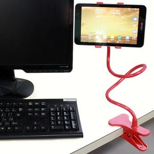 上海問屋、スマホやタブレットを自在に固定できるフレキシブルアーム