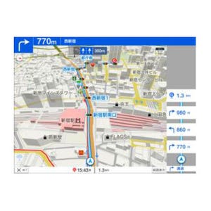 カーナビアプリ「Yahoo!カーナビ」がタブレットに最適化したUIに
