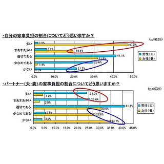 家事負担が「多い」と感じている既婚女性は66.6%