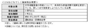 三井住友銀行、SMBCなでしこ融資の取扱い開始--女性活躍推進を応援