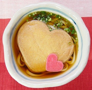 バレンタイン用のうどんが登場